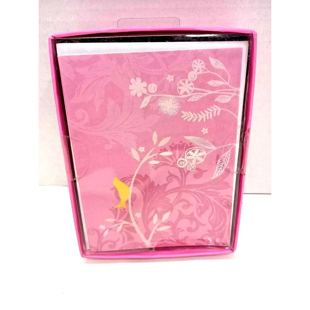 American Greetings Pink Floral Note Cards with Envelopes New Vintage
